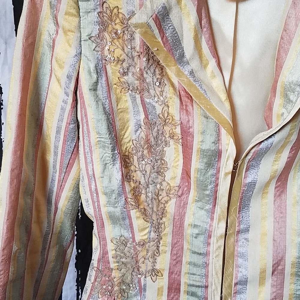 Metallic Striped Blazer - Picture 2 of 4